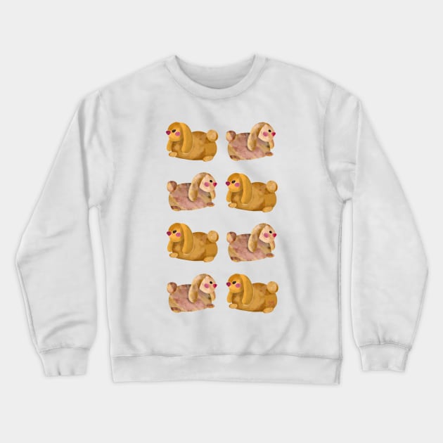 Luv Bunnies Galore - browns Crewneck Sweatshirt by Ipoole